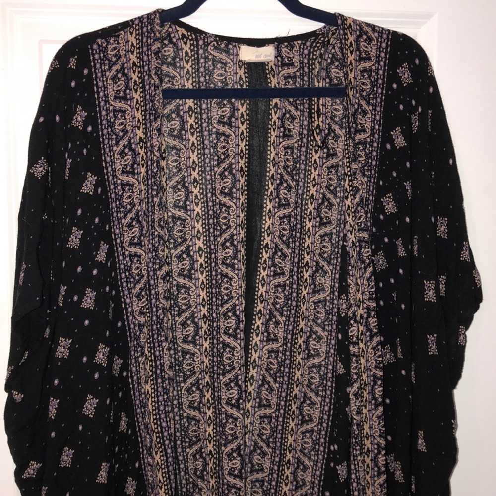 Patterned kimono cardigan